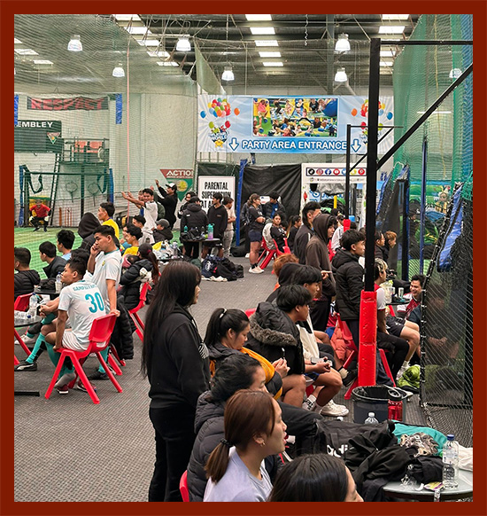 Friendly staff at Ringwood Indoor Sports Centre answering questions