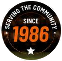 Serving the community since 1986 badge