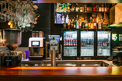 Bar and drinks display at Ringwood Indoor Sports Centre